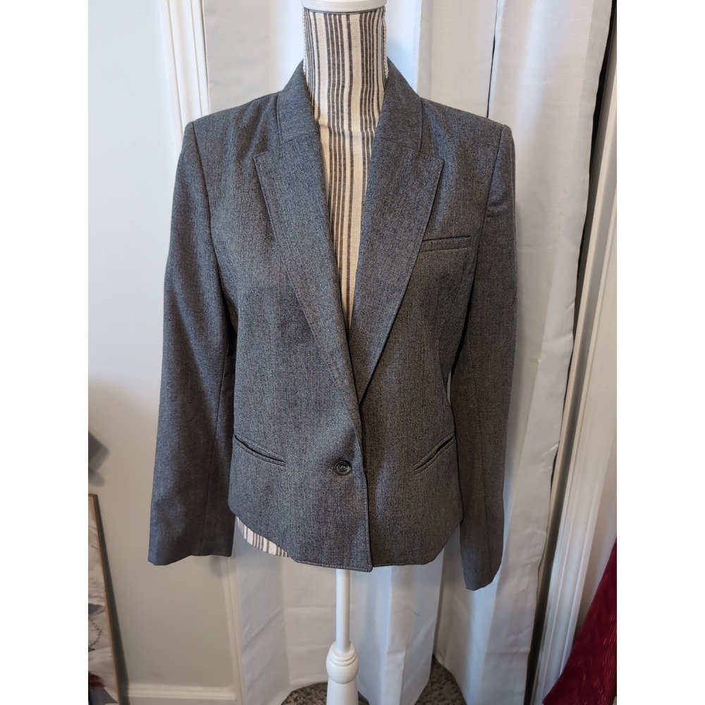 Vintage Ferncroft Women's‎ Gray Wool Blazer Size 9/10 Office, Preppy, Classic